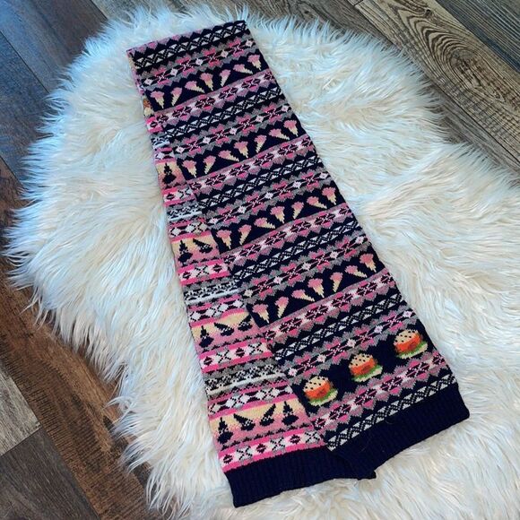 ✨Crewcuts by J Crew Hamburger & Ice Cream Cone Fairisle Scarf - Picture 3 of 4